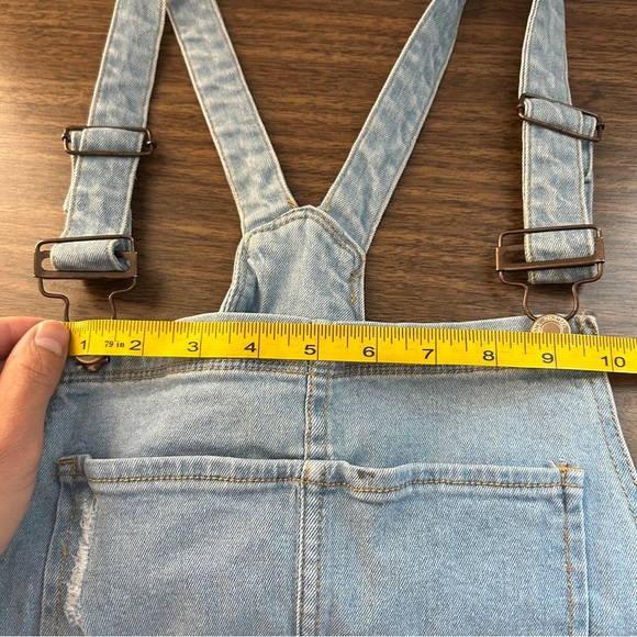Streetwear Society Sky Blue Distressed Overalls (Junior) 13 - Picture 8 of 12